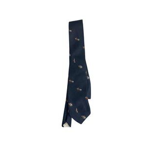 Orsini Of Florence Mens Blue Polo Player Pony Neck Tie Preppy Casual